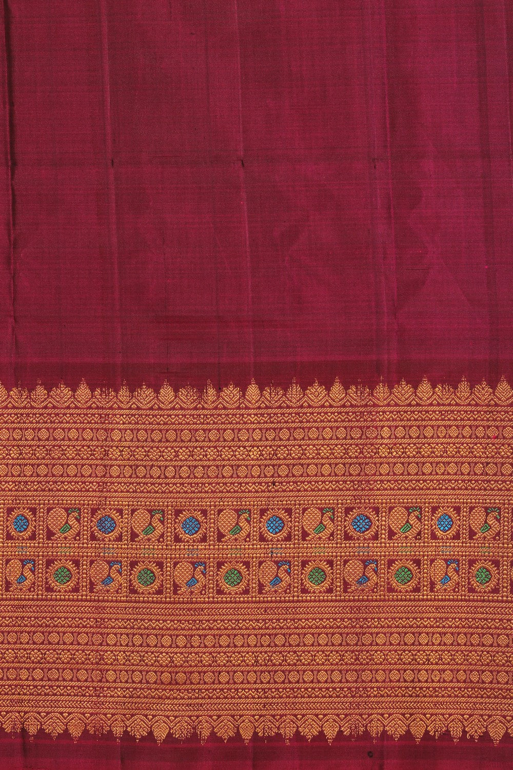 Collection of Gadwal Silk Pavada Unstitched Set in a gallery layout