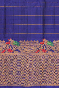 Collection of Gadwal Silk Pavada Unstitched Set in a gallery layout