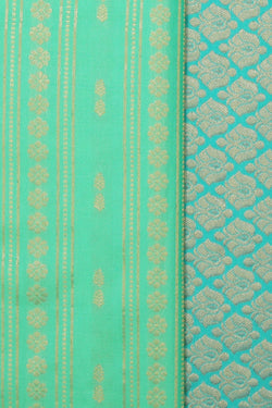 Collection of South Silk Sea Green Saree in a gallery layout