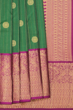 Collection of South Silk Green Saree in a gallery layout