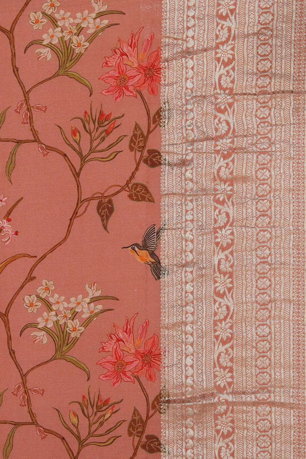 Collection of Chiffon Peach Saree in a gallery layout