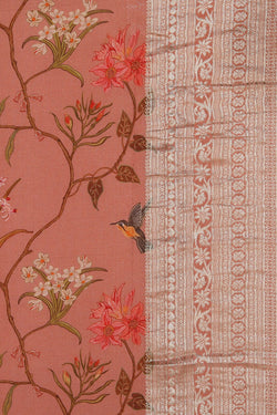 Collection of Chiffon Peach Saree in a gallery layout