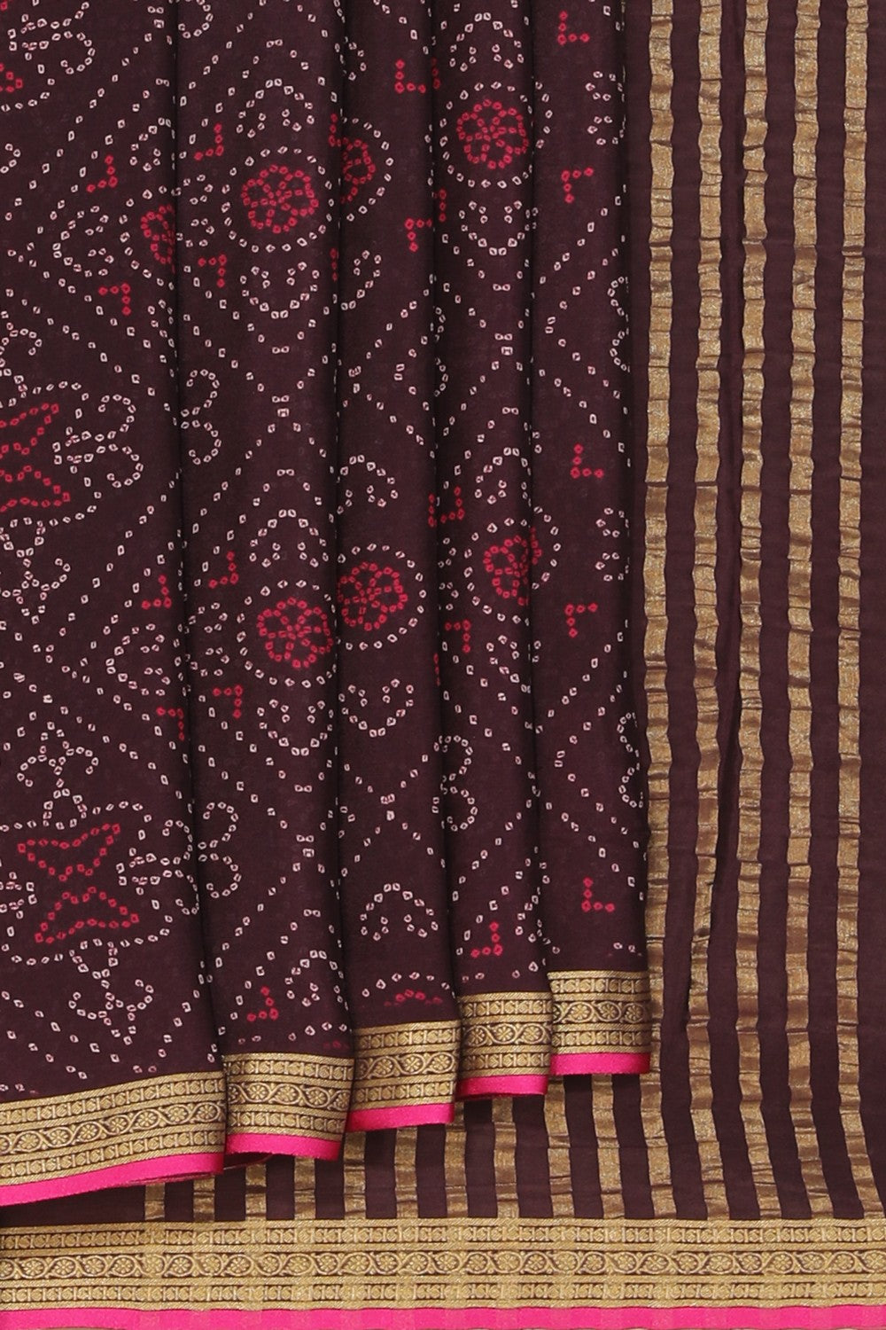 Collection of Georgette Violet Saree in a gallery layout