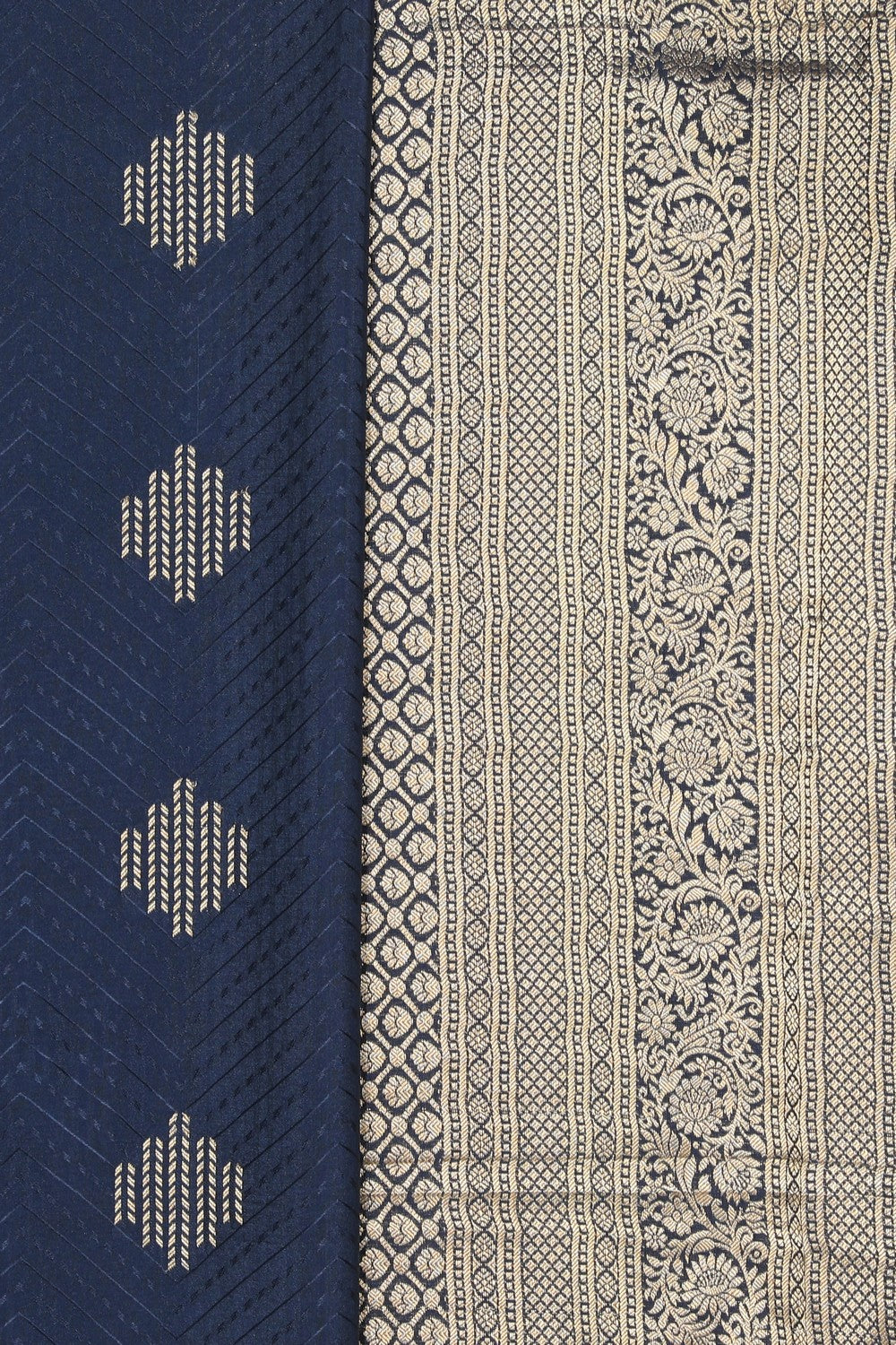 Collection of Crepe Navy Blue Saree in a gallery layout