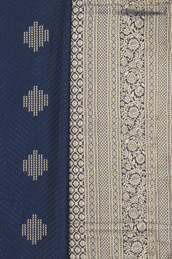 Collection of Crepe Navy Blue Saree in a gallery layout