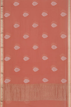 Image of Chiffon Peach Saree