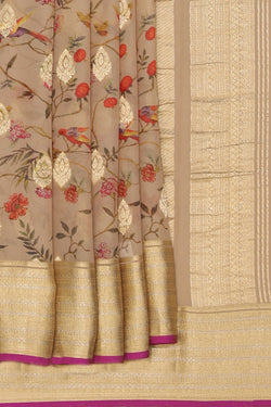 Collection of Georgette Beige Saree in a gallery layout