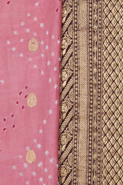 Collection of Bandhani Pink Saree in a gallery layout