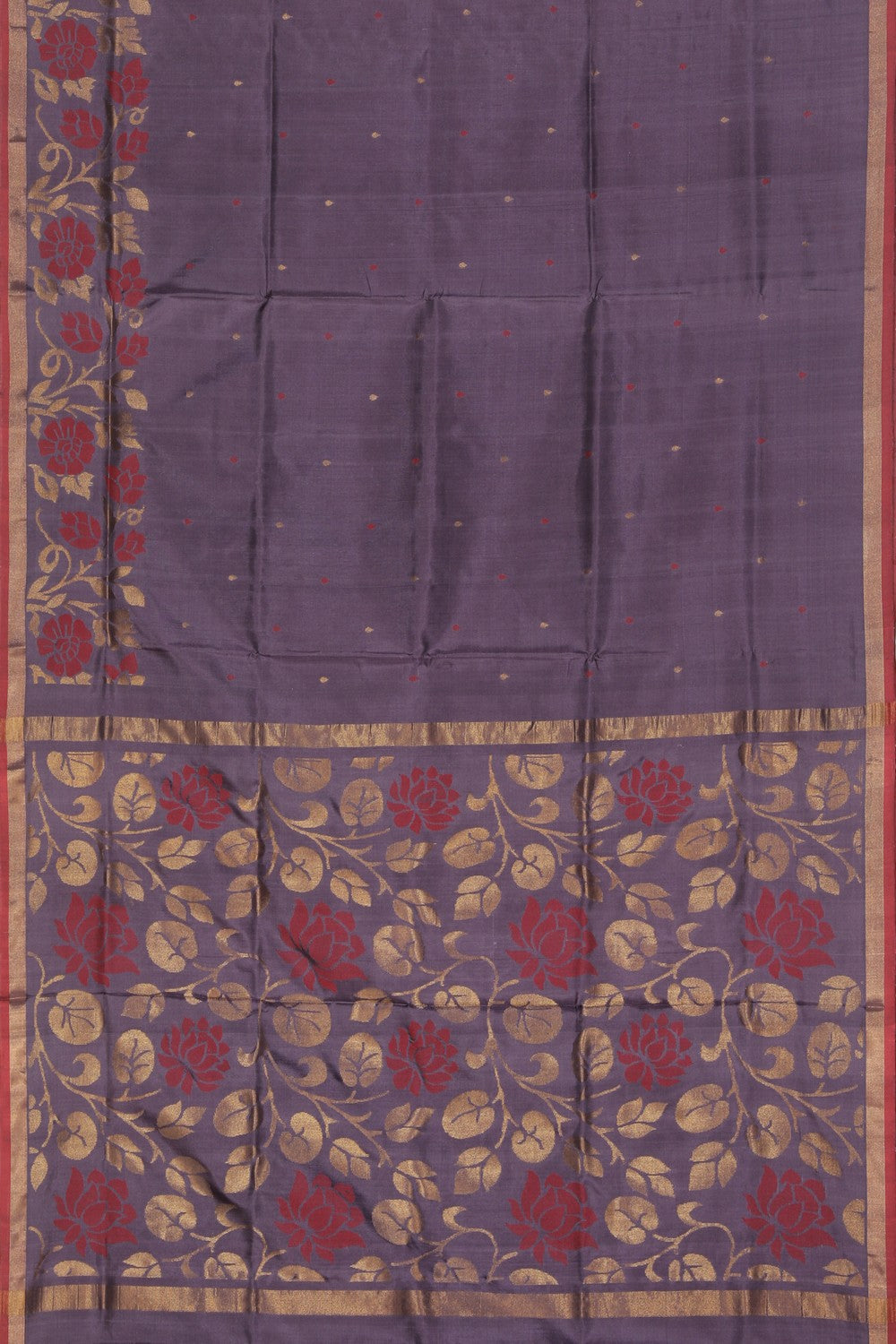Image of Uppada Silk Grey Saree