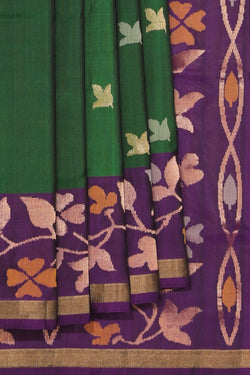 Collection of Uppada Silk Green Saree in a gallery layout