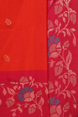 Image of Uppada Silk Orange Saree