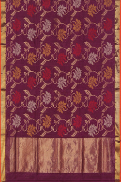 Collection of Uppada Silk Violet Saree in a gallery layout