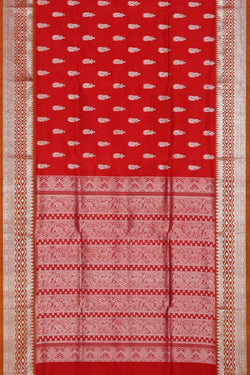 Collection of Venkatagiri Silk Red Saree in a gallery layout