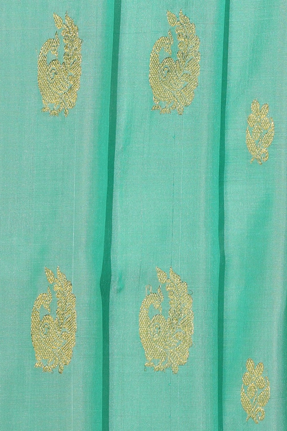 Collection of Venkatagiri Silk Sea Green Saree in a gallery layout