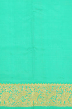 Collection of Venkatagiri Silk Sea Green Saree in a gallery layout