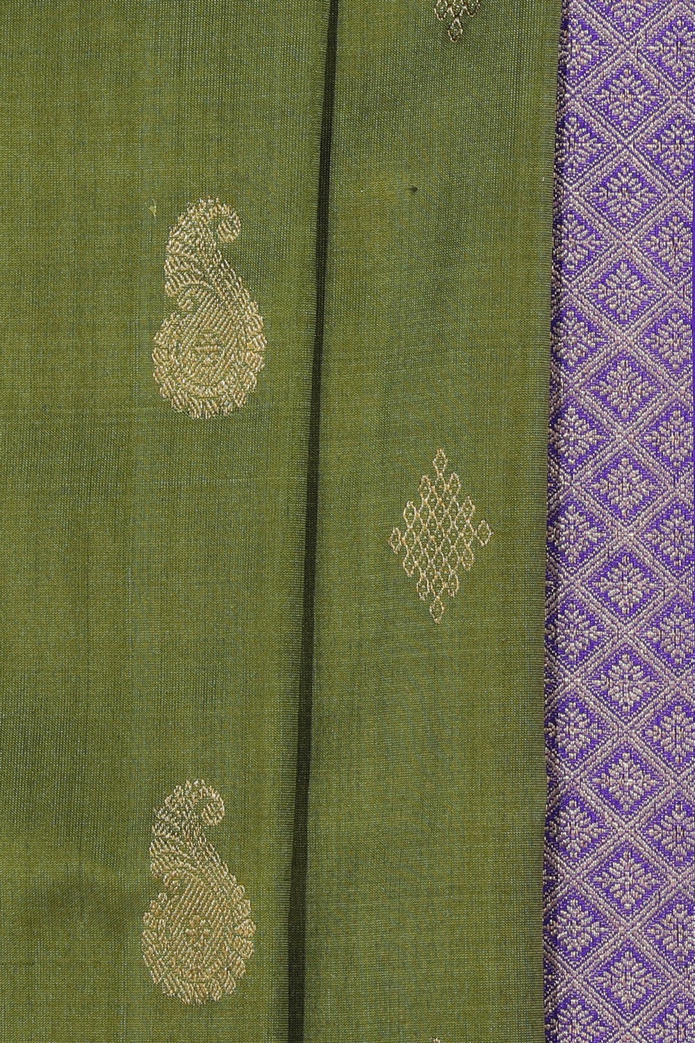 Collection of Venkatagiri Silk Green Saree in a gallery layout