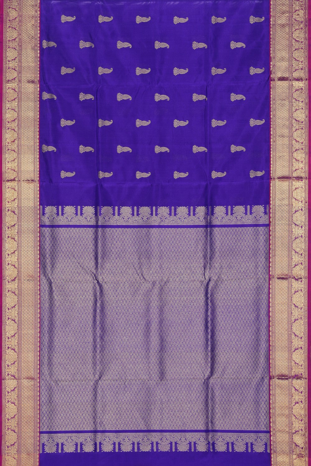 Collection of Venkatagiri Silk Purple Saree in a gallery layout