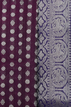 Image of Venkatagiri Silk Purple Saree