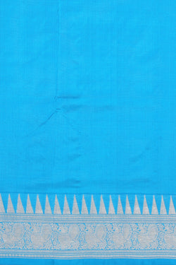 Image of Venkatagiri Silk Indigo Blue Saree