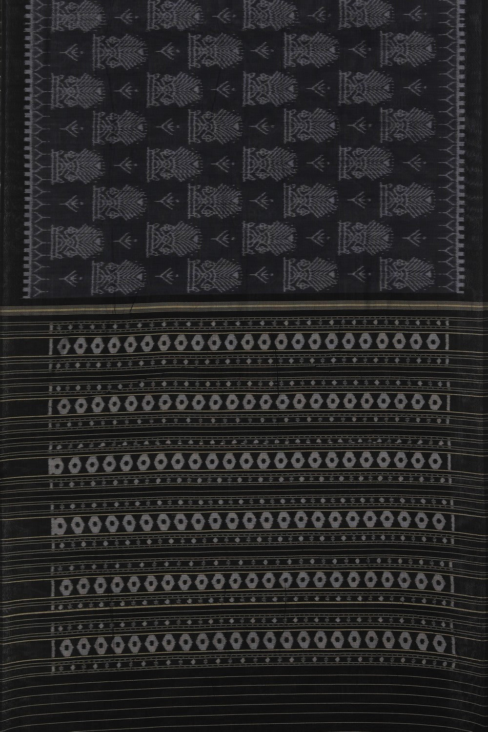 Collection of Sambalpuri Cotton Black Saree in a gallery layout