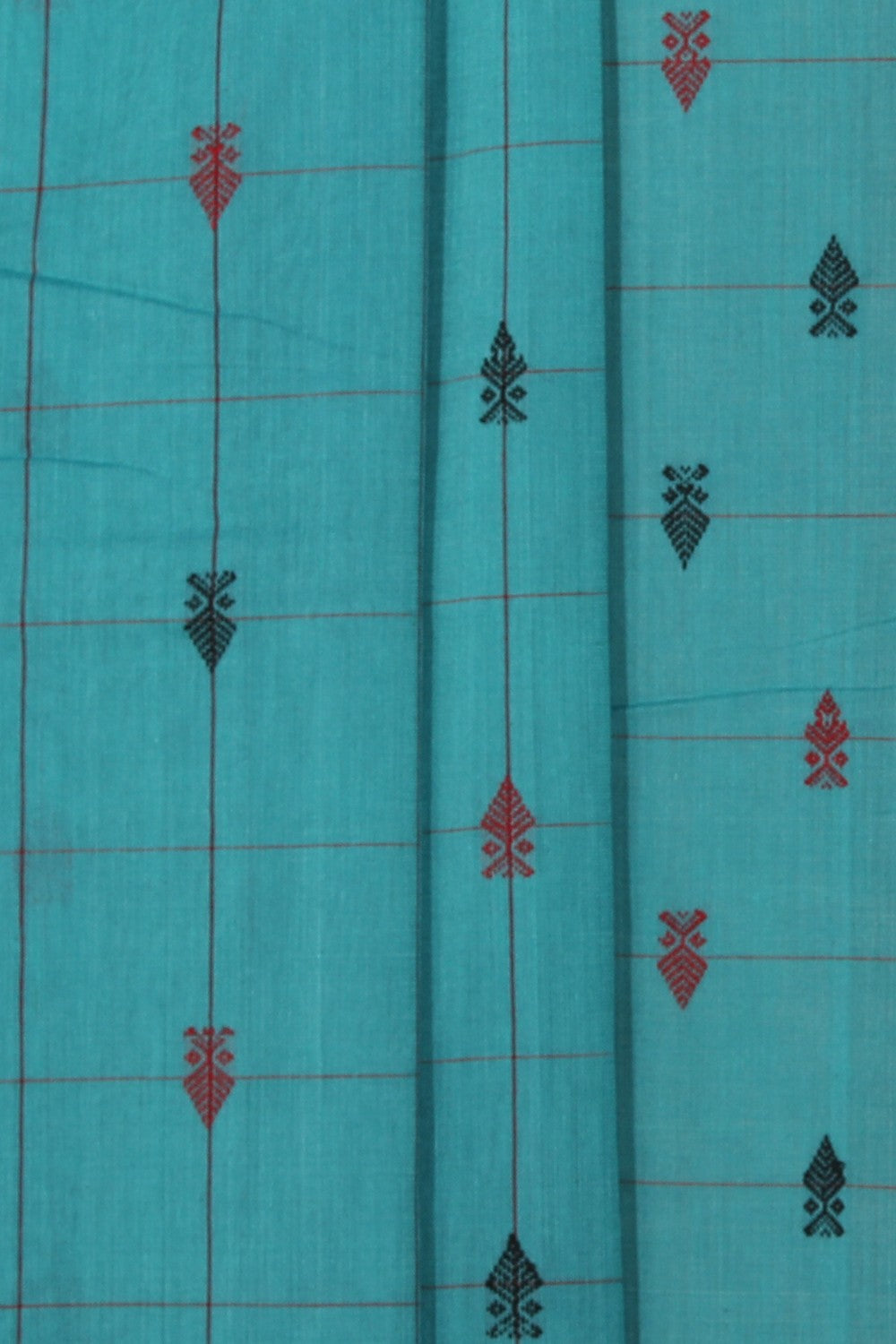 Image of Sambalpuri Cotton Sea Green Saree