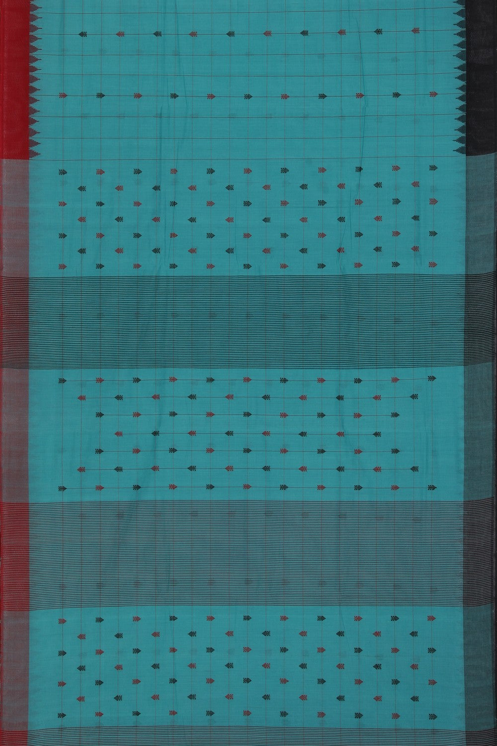 Image of Sambalpuri Cotton Sea Green Saree