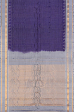 Collection of Gadwal Silk Violet Saree in a gallery layout