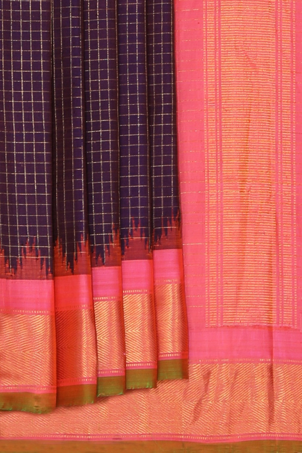 Collection of Gadwal Silk Yellow Saree in a gallery layout