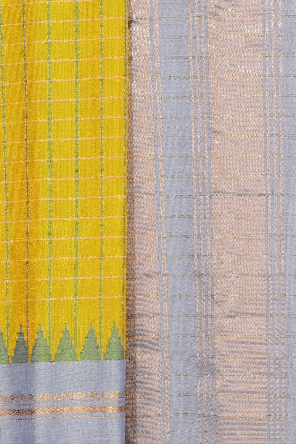 Collection of Gadwal Silk Green Saree in a gallery layout