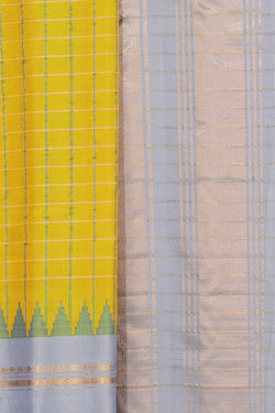 Collection of Gadwal Silk Green Saree in a gallery layout