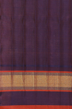 Image of Gadwal Silk Off-White Saree