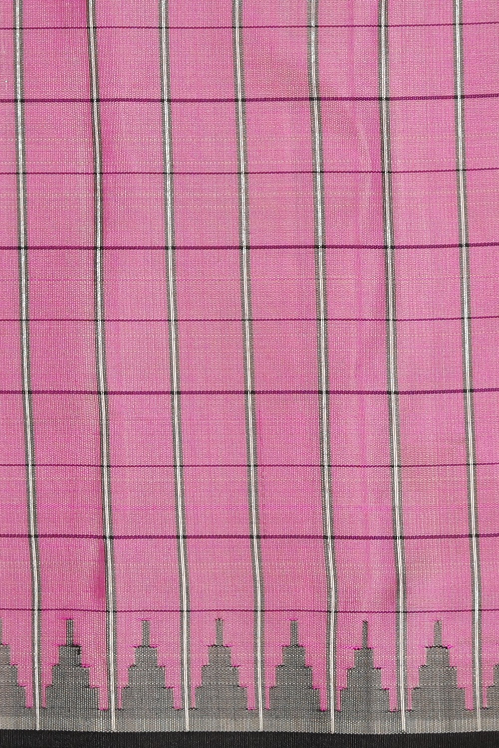 Collection of Gadwal Silk Pink Saree in a gallery layout