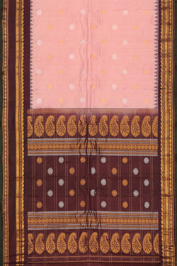 Image of Gadwal Silk Pink Saree