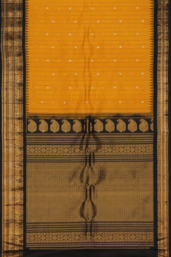 Collection of Gadwal Silk Mustard Saree in a gallery layout