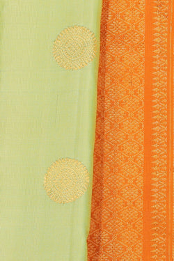 Collection of Gadwal Silk Mint-Green Saree in a gallery layout