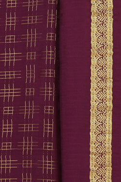 Image of Mysore Binny Crepe Silk Violet Saree