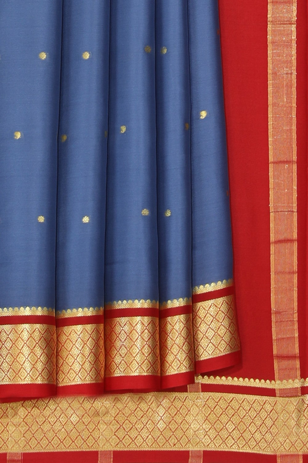 Collection of Mysore Binny Silk Grey Saree in a gallery layout