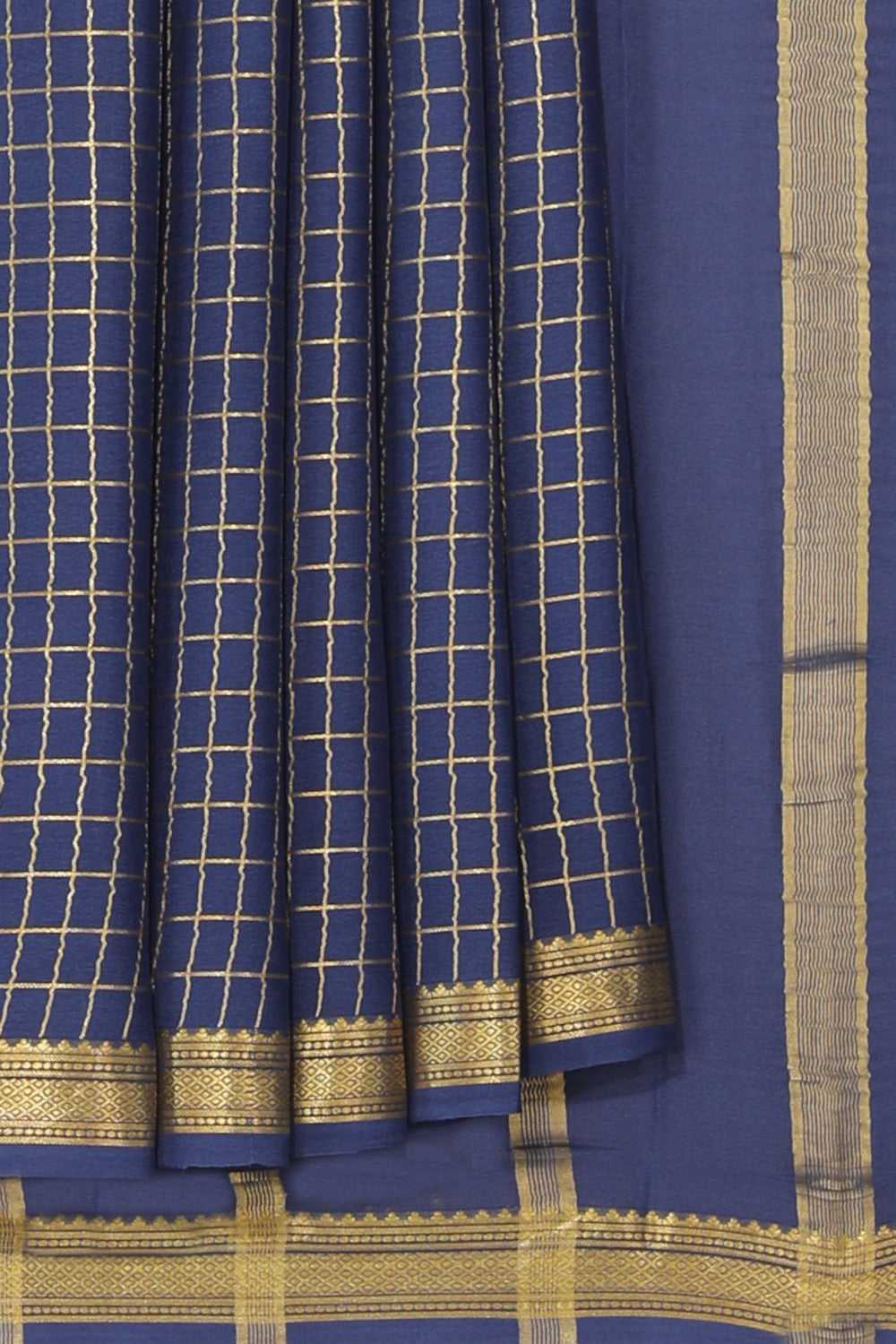 Collection of Mysore Binny Silk Smoky Grey Saree in a gallery layout