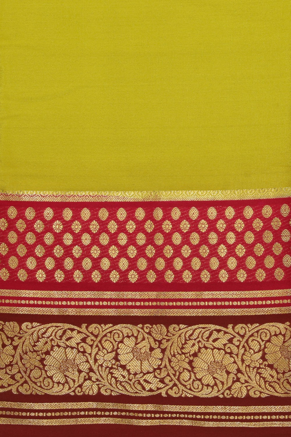 Collection of Mysore Binny Silk Green Saree in a gallery layout