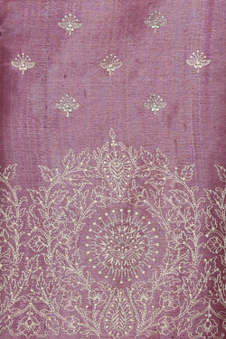 Collection of Tussar Silk Lavender Saree in a gallery layout