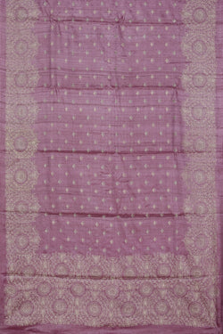 Collection of Tussar Silk Lavender Saree in a gallery layout