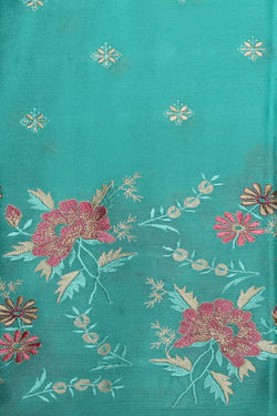 Collection of Chiffon Sea Green Saree in a gallery layout