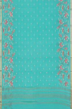 Collection of Chiffon Sea Green Saree in a gallery layout