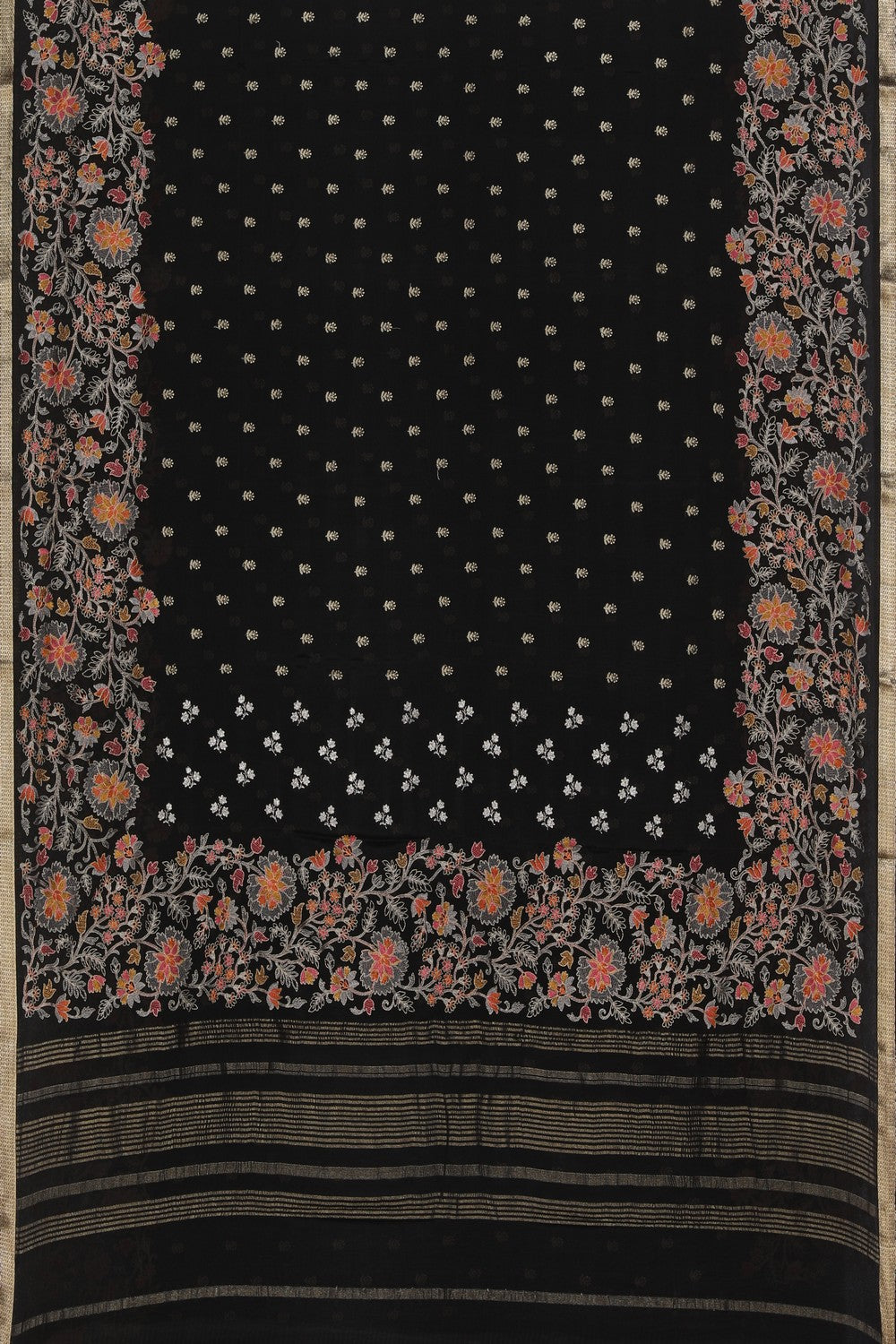 Collection of Chiffon Black Saree in a gallery layout