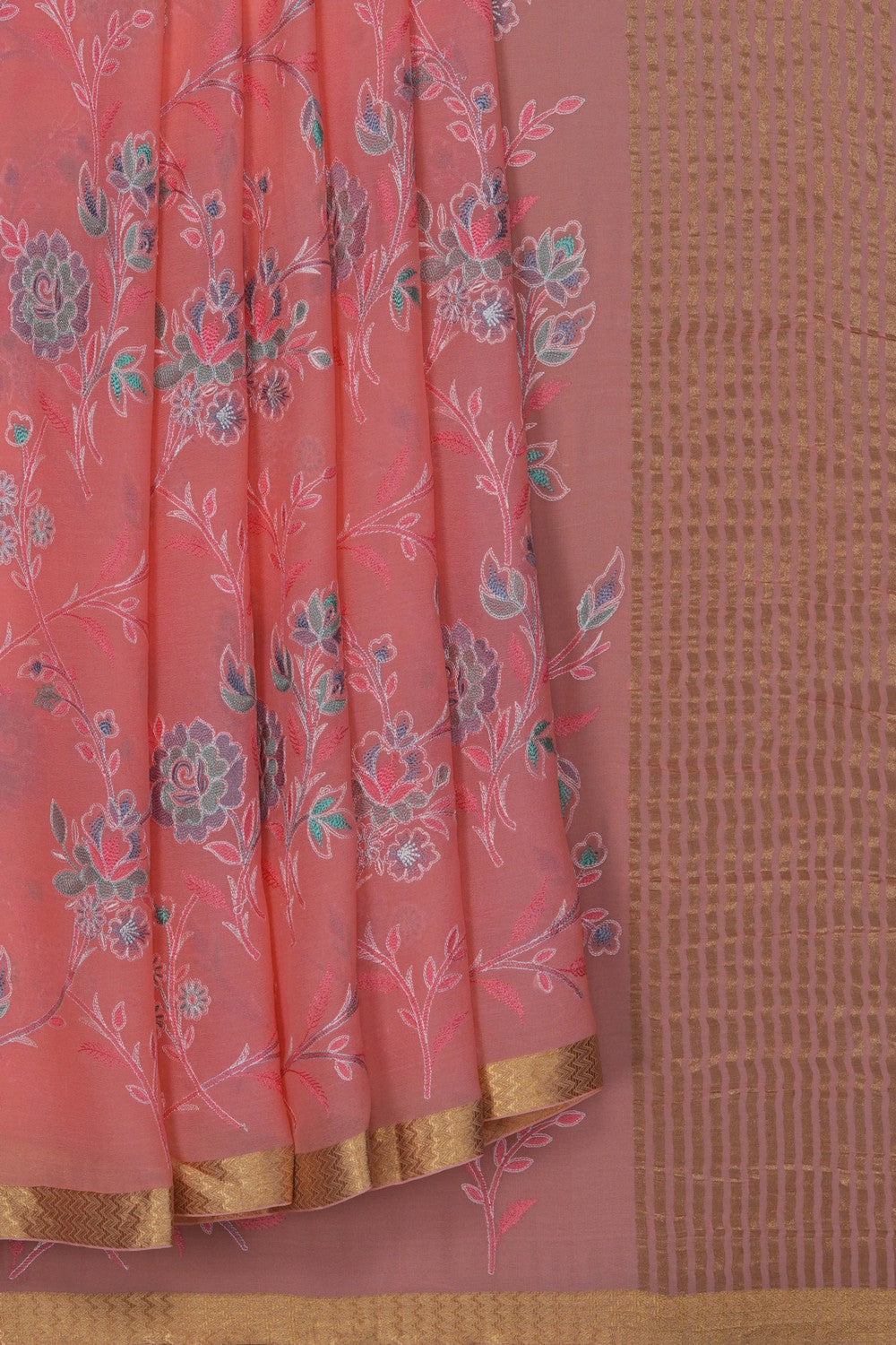 Image of Chiffon Embroidery Saree