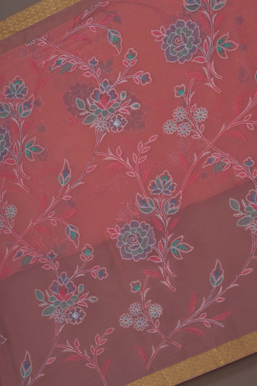 Image of Chiffon Embroidery Saree