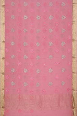 Collection of Crepe Pink Saree in a gallery layout