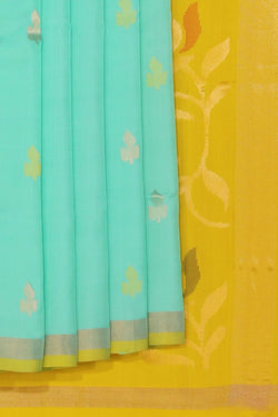 Collection of Uppada Silk Sea Green Saree in a gallery layout