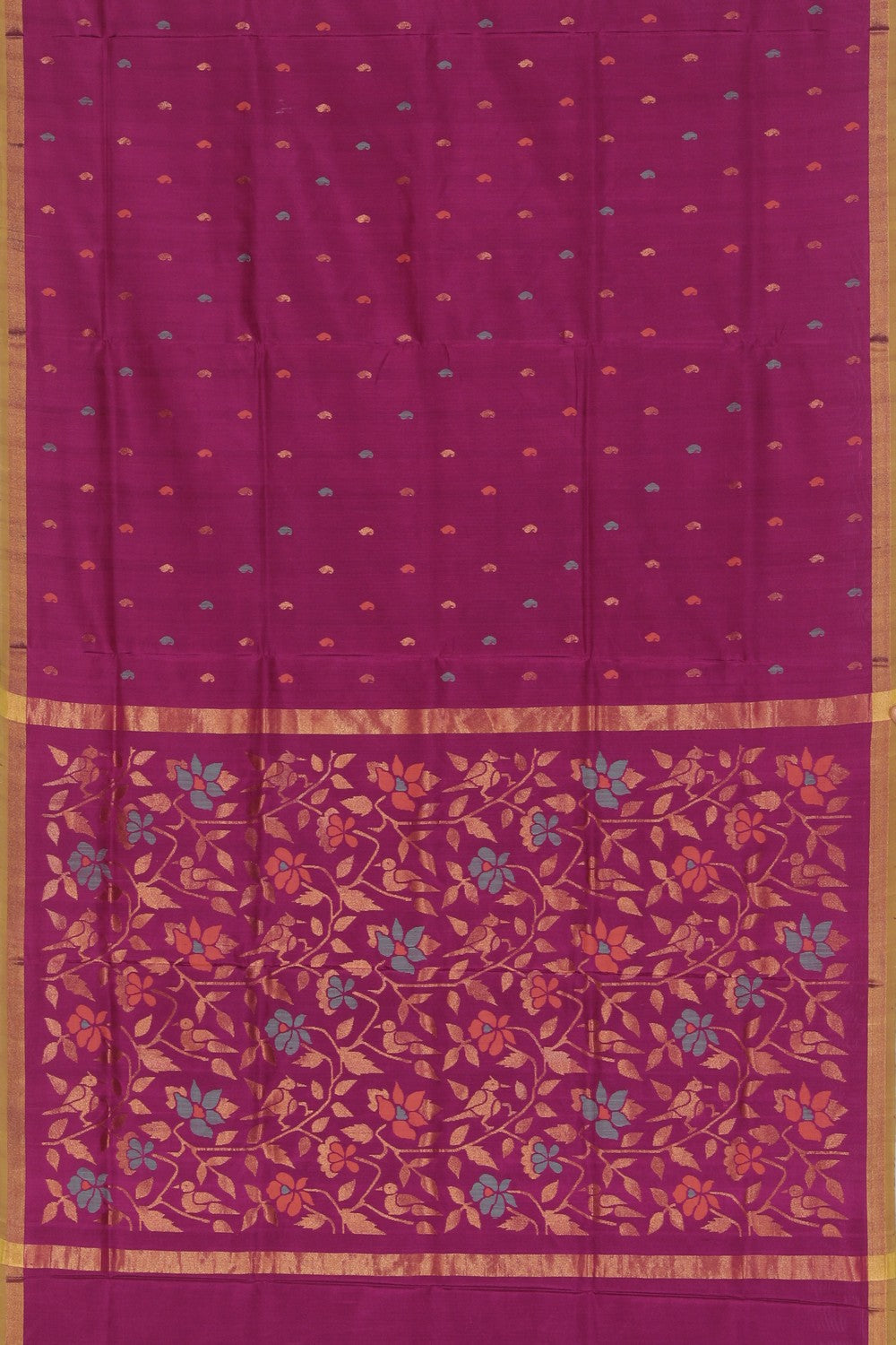 Collection of Uppada Silk Purple Saree in a gallery layout