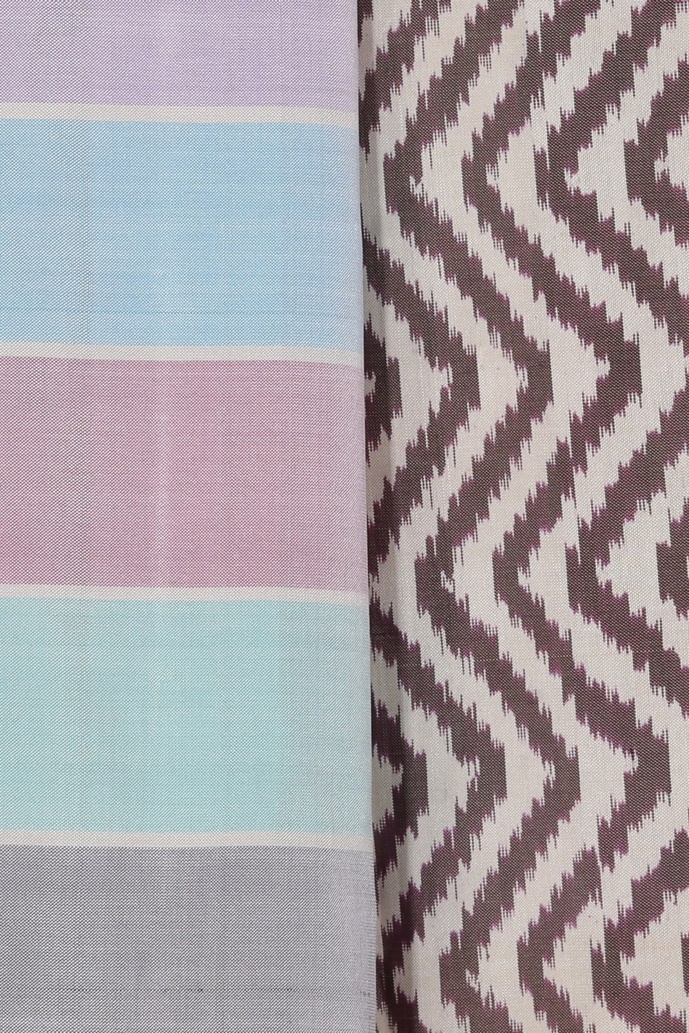 Collection of Pochampally Ikat Silk Multi-Colour Saree in a gallery layout